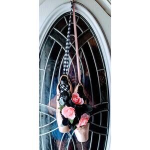 VINTAGE ballerina slippers wall hanging